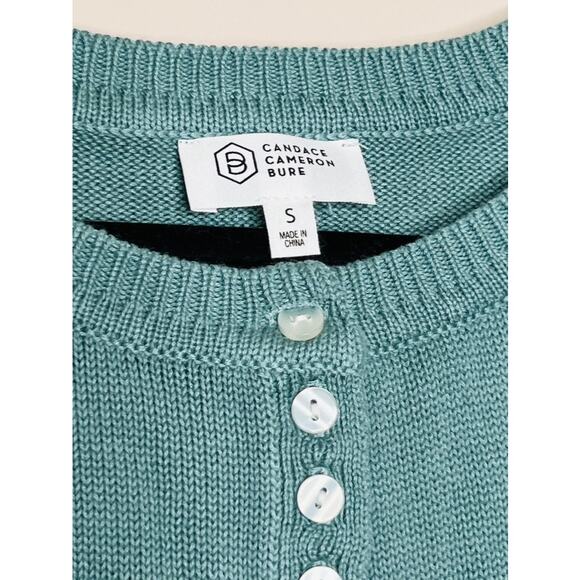 NWT Candace Cameron Bure Soft Boatneck Half Placket Sweater- Trellis SIZE S - Picture 3 of 6